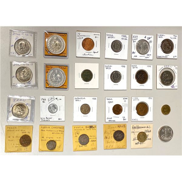 ASIA & MIDDLE EAST: Various, LOT of 24 coins