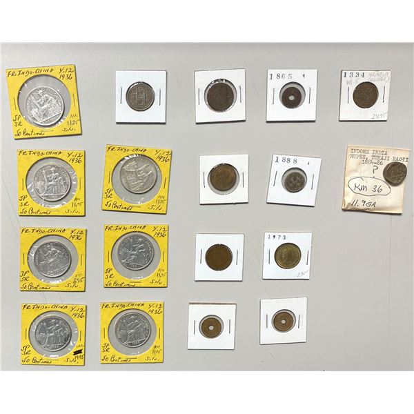 ASIA & MIDDLE EAST: Various, LOT of 18 coins