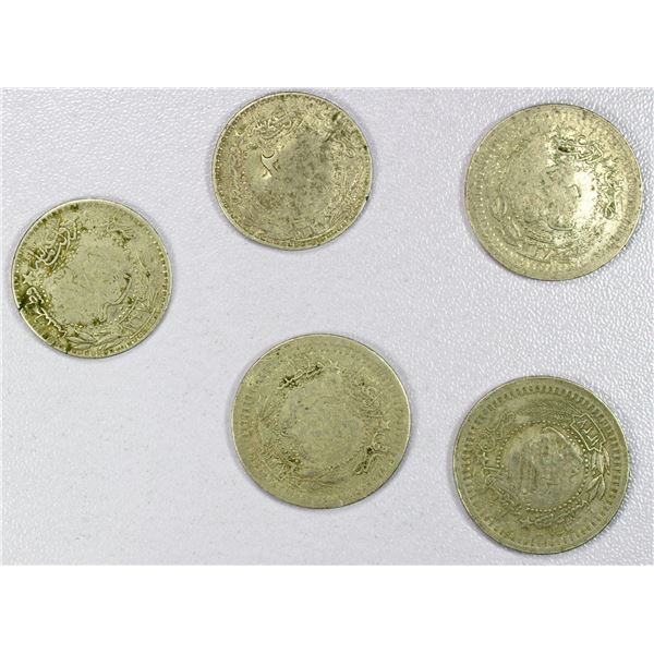 MIDDLE EAST: Saudi: Hejaz, LOT of 3 countermarked coins