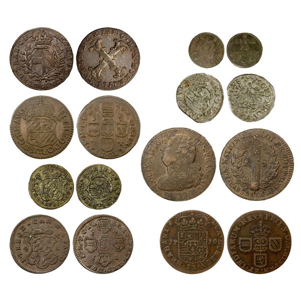 EUROPE: Belgium & France, LOT of 8 coins