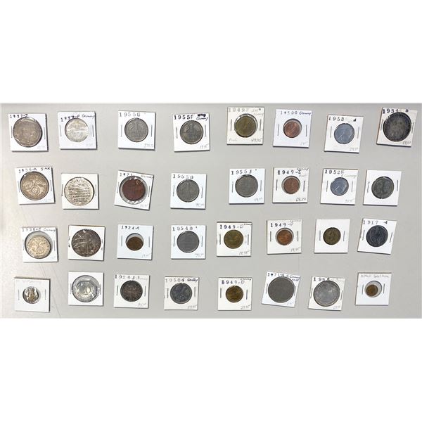 EUROPE: Germany, LOT of 32 coins, medals, and jetons