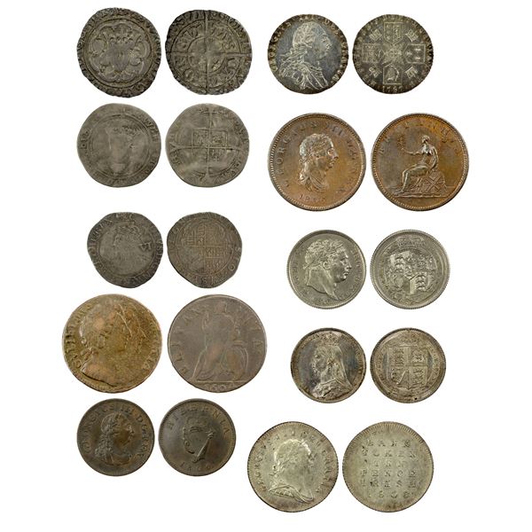 EUROPE: Great Britain & Ireland, LOT of 10 coins