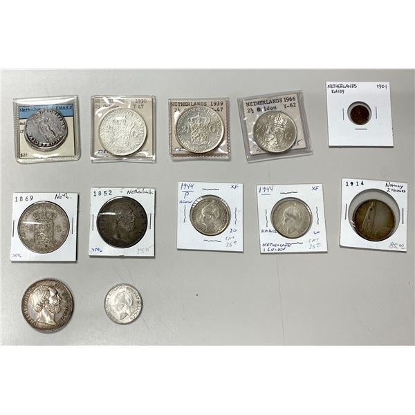 EUROPE: Netherlands & Norway, LOT of 12 coins