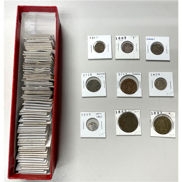 EUROPE: Various, LOT of 76 coins and tokens