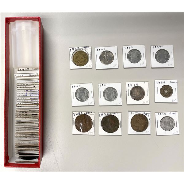 EUROPE: Various, LOT of 53 coins and 2 tokens