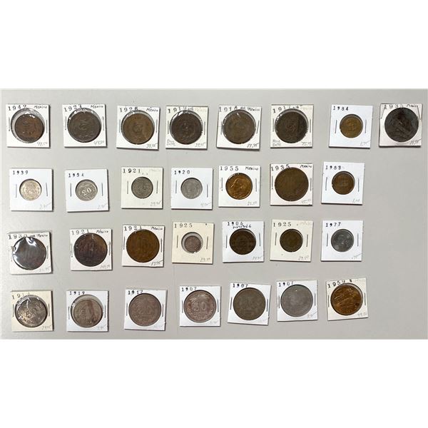 AMERICAS: Mexico, LOT of 29 coins