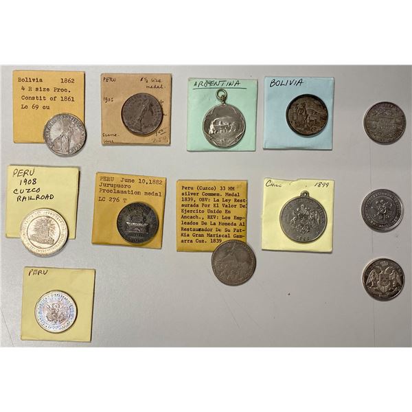 AMERICAS: South America, LOT of 12 medals