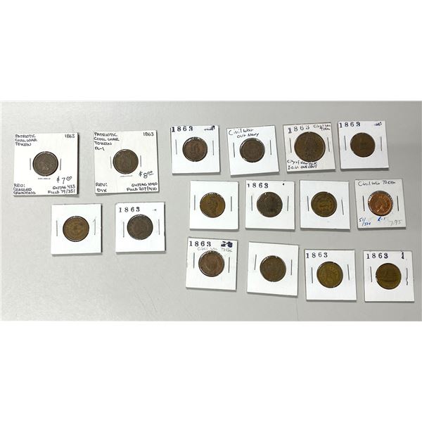 UNITED STATES: LOT of 16 tokens