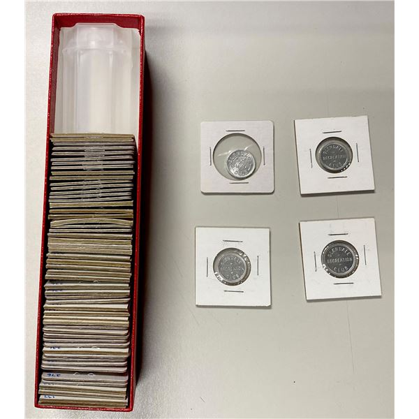 UNITED STATES: LOT of 60 uniface Anillo restrike good-for tokens
