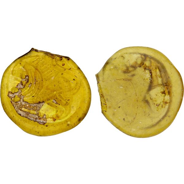 ANCIENT: Eastern Mediterranean, ca. 4th/5th century, glass 18mm (1.09g), XF