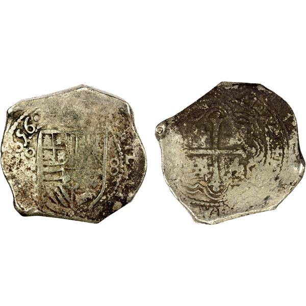MEXICO: Felipe IV, 1621-1665, AR 8 reales (26.93g), 1656-Mo, Fine