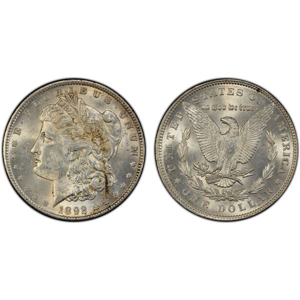 UNITED STATES: AR dollar, 1892, PCGS MS61
