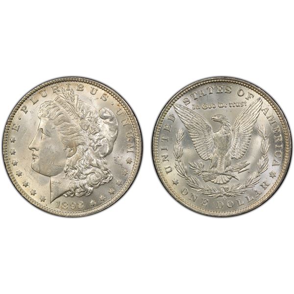 UNITED STATES: AR dollar, 1892-O, PCGS MS62