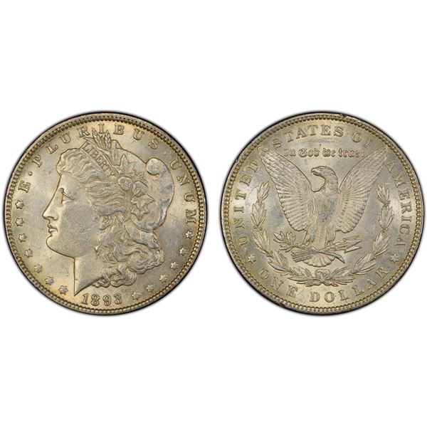 UNITED STATES: AR dollar, 1893, PCGS AU58