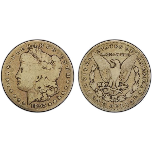 UNITED STATES: AR dollar, 1893-S, PCGS G4