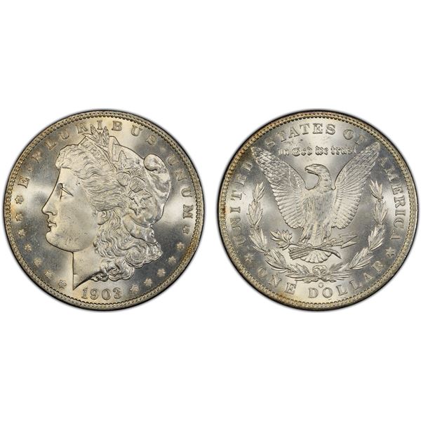 UNITED STATES: AR dollar, 1903-O, PCGS MS66