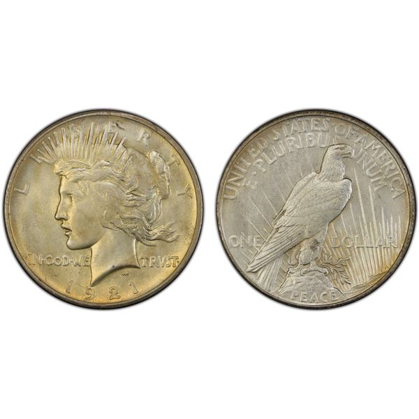UNITED STATES: AR dollar, 1921, PCGS AU details