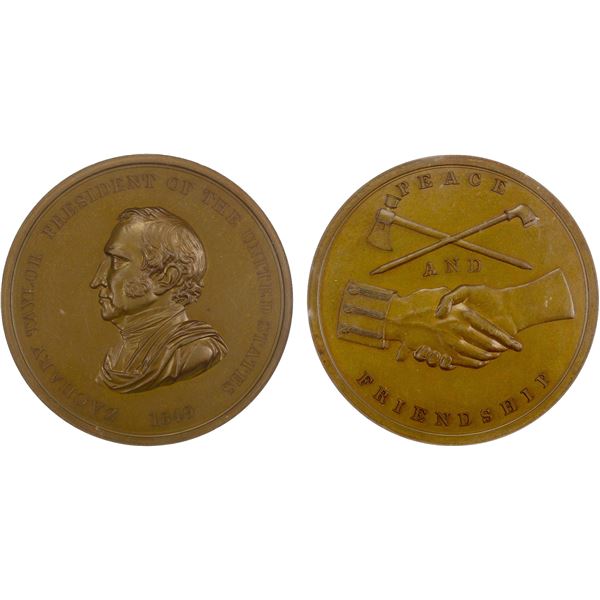 UNITED STATES: AE medal, 1849, NGC MS64 BN