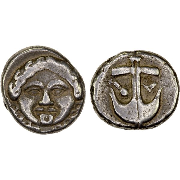 APOLLONIA PONTIKA: Anonymous, after 400 BC, AR drachm (2.88g), nice VF