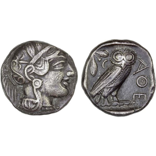 ATTICA: Athens, AR tetradrachm (16.93g), 440-404 BC, VF
