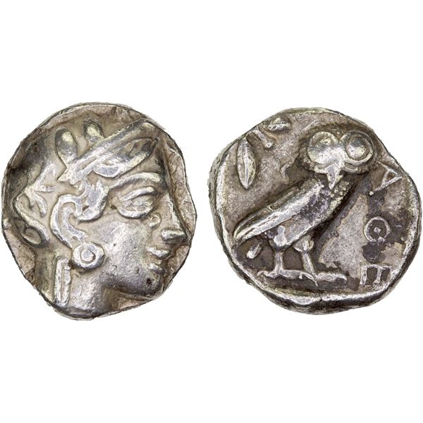 ATTICA: Athens, AR tetradrachm (16.93g), 440-404 BC, VF