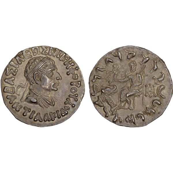 BACTRIA: Antialkides, ca. 115-95 BC, AR drachm (2.40g), AU