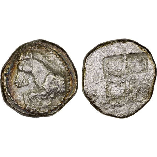 MARONEIA (THRACE): Anonymous, ca. 495-450 BC, AR diobol (1.59g), VF-XF