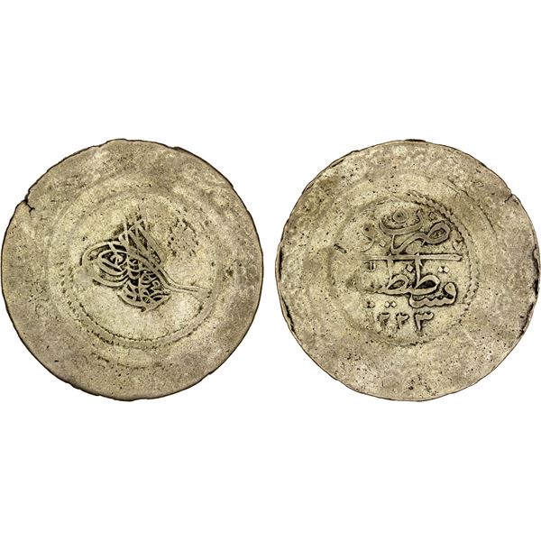 TURKEY: Mahmud II, 1808-1839, AR 2½ kurush (12.68g), AH1223 year 5, VG-F
