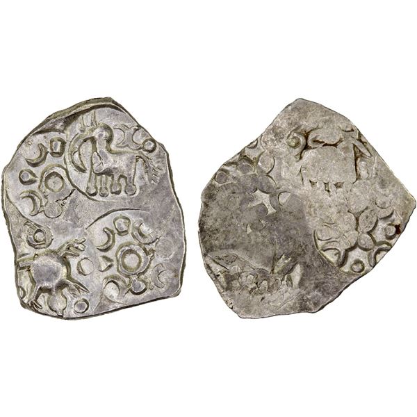 ANCIENT INDIA: Anonymous, ca. 500-400 BC, AR ½ karshapana (1.72g), choice XF
