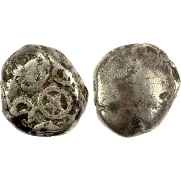 ANCIENT INDIA: Uncertain issue, ca. 6th/4th century BC, AR thick unit (3.72g), Fine