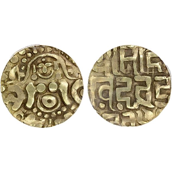 GAHADAVALAS OF KANAUJ: Govinda Chandra, ca. 1114-1154, AV 4½ masha (3.99g), ANACS EF40