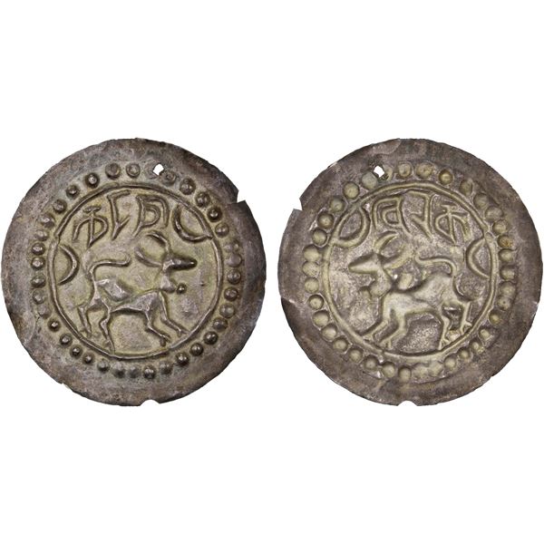 HARIKELA: Anonymous, AR 30 ratti bracteate (3.29g), ca. 10th-11th century, XF