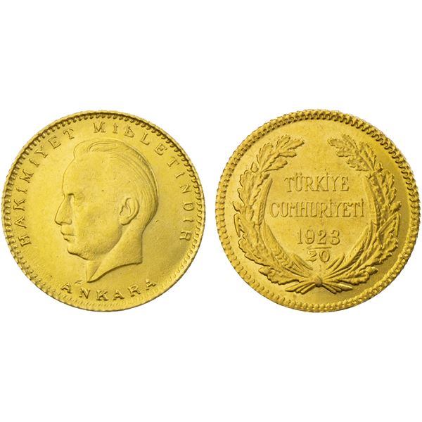 TURKEY: Republic, AV 25 kurush, 1923/20 (1943), XF-AU