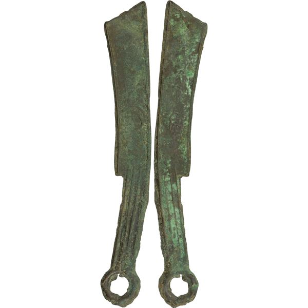 WARRING STATES: State of Yan, 400-220 BC, AE knife money (18.98g), XF