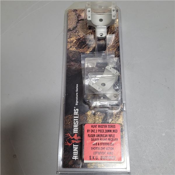 DNZ Hunt Masters Scope Base and 30mm Rings for Ruger American & Savage Rifles