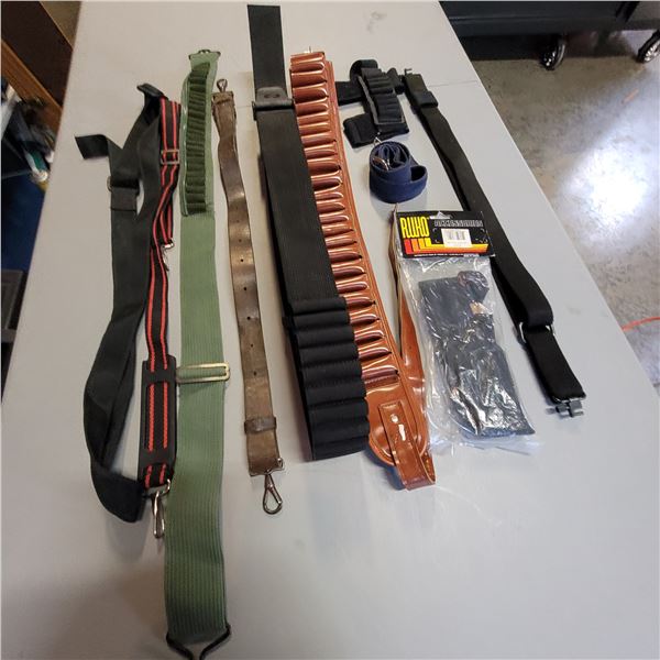 Lot  Assortment of Cartridge Belts and Slings