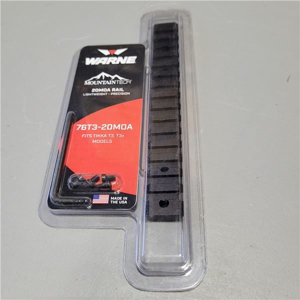 Warne Mountain Tech 20MOA Rail for Tikka T3 and T3x models
