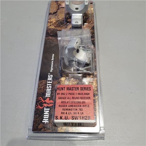 DNZ Hunt Masters 2 Piece Scope Base and 1 inch Rings for Savage, Stevens, Ruger  & Remington