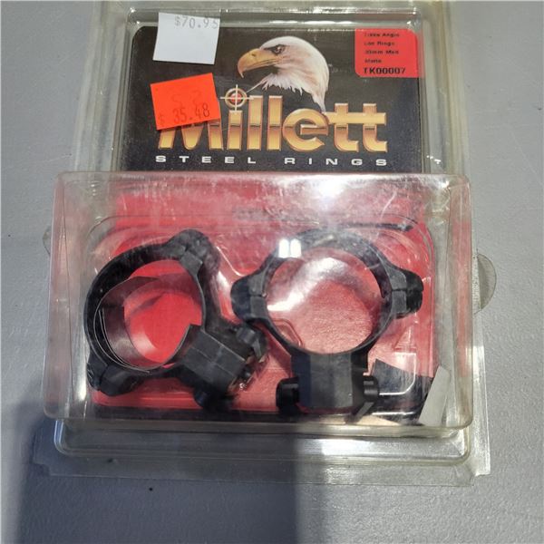 Millet 30mm Mattel Black Steel Rings