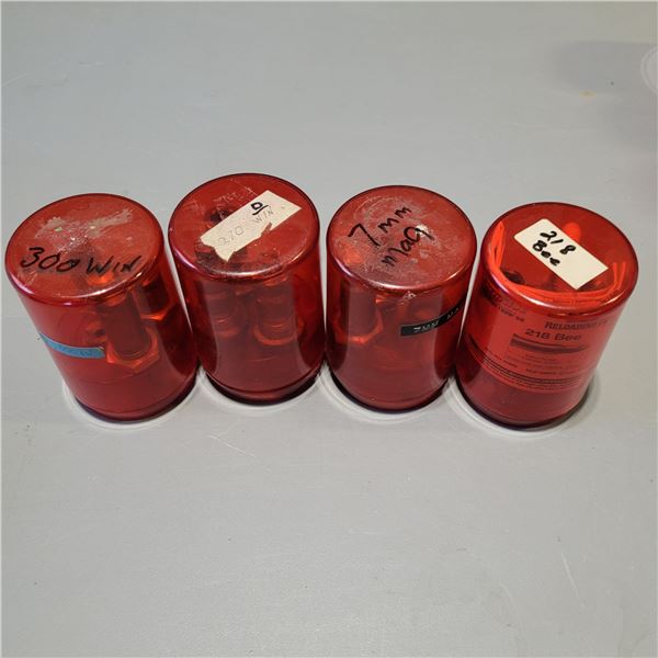 4 Sets of Lee Reloading Dies 218 Bee, 7mm Mag, 270 Win and 300 Win
