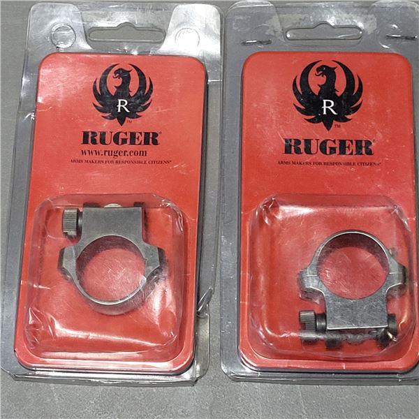 New set of Set of Ruger 1" Rings Silver