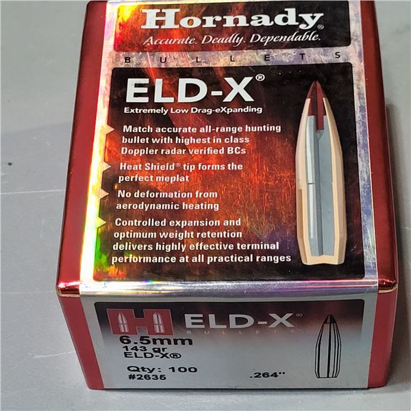 Hornady 6.5mm 145gr ELD-X Bullets