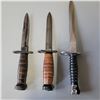 Image 3 : 2 US M4 Bayonets for the M1 Carbine and 1 Victoria Swiss Army Bayonet