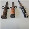 Image 5 : 2 US M4 Bayonets for the M1 Carbine and 1 Victoria Swiss Army Bayonet