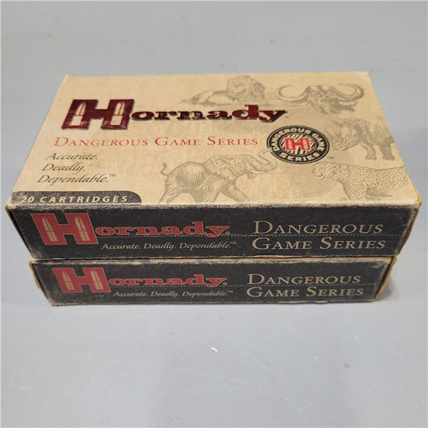 2 Boxes of Factory Hornady Dangerous Game 416 Ruger Ammo