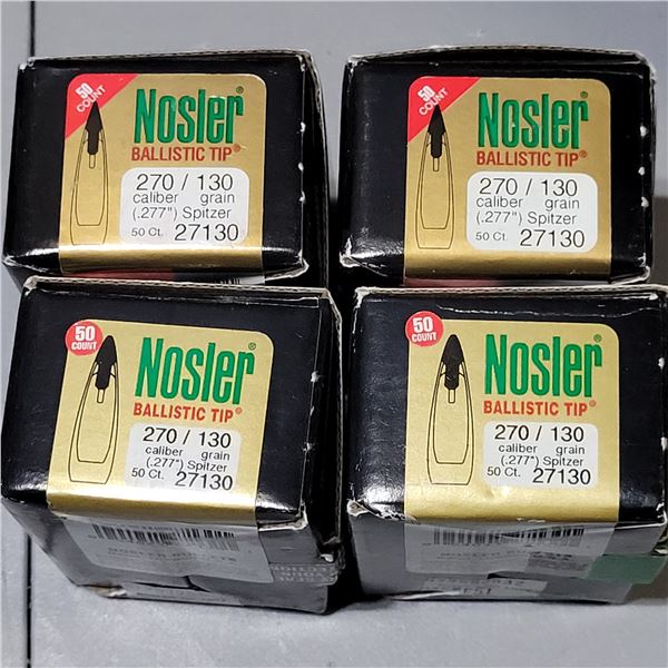 .270 Nosler ballistic Tip 130gr Bullets 176 Count