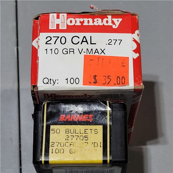 .270 Barnes and Hornady Bullets 117 Count