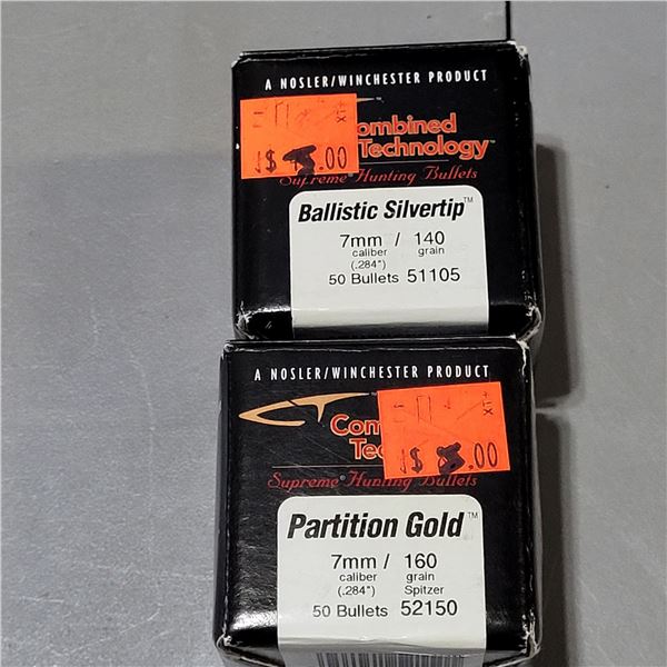 7mm Nosler Combined Technology Bullets100 Count