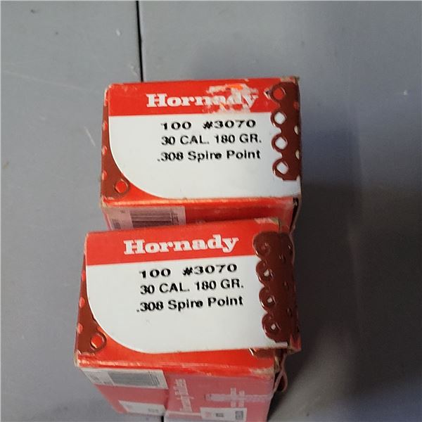 30 Cal 180gr Hornady Bullets 200 Count