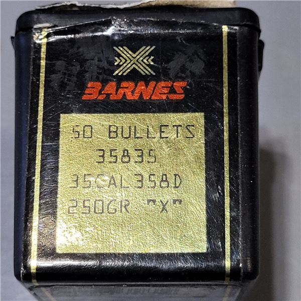 35 Cal 250gr Barnes X Bullets 50 Count